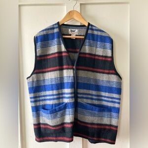 IMPACT wool blend vest XL striped